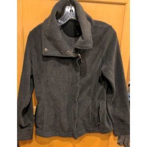 Calvin Klein Grey  Performance Fleece collared full zip Size Medium Women's‎
